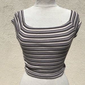 Brandy Melville. Crop stripes t shirt one size